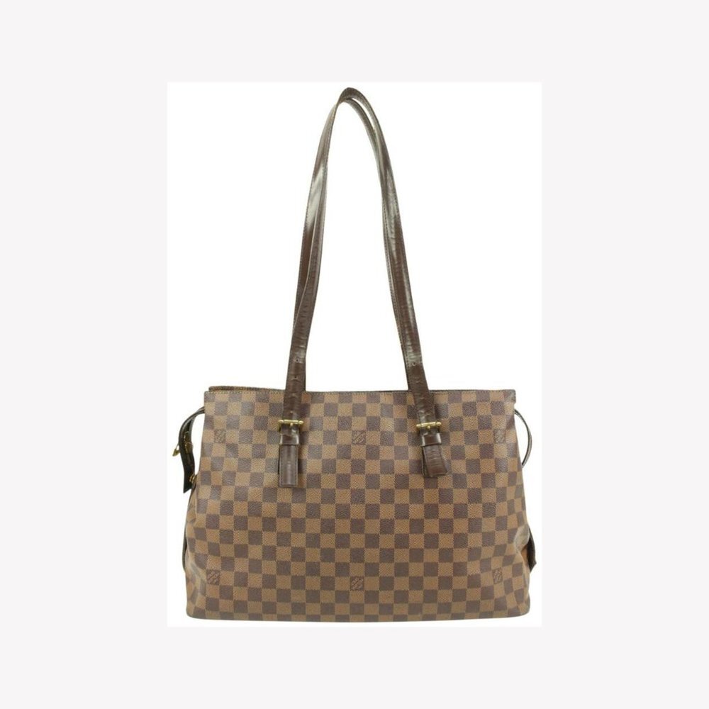 Louis Vuitton Damier Ebene Chelsea Zip Tote Shoulder bag 87lk328s
